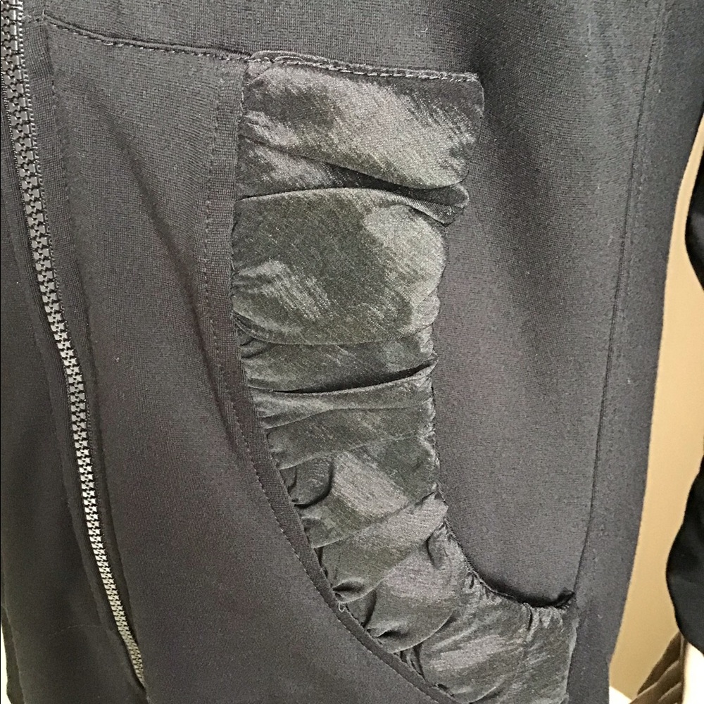 Joseph Ribkoff Black Jacket with Ruffled Pockets - Picture 6 of 7